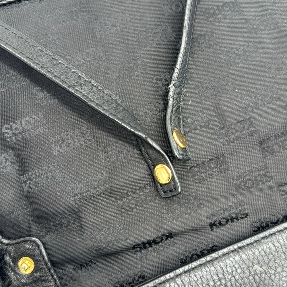 Michael Kors‎ Beverly Black Leather Oversized Clutch